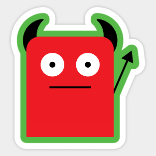 DYLAN THE CUTE HALLOWEEN DEVIL MONSTER Sticker